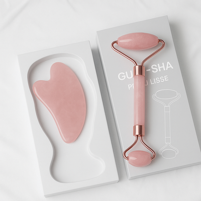 Rouleau de Gua-Sha et pierre de Gua-Sha